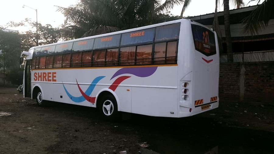 Shree Travels bus for corporate employee transport